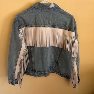 Denim Fringe Jacket